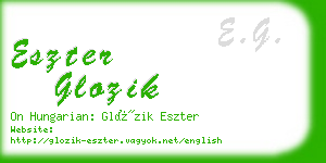 eszter glozik business card